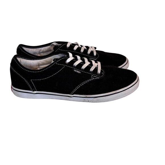 Vans Women's Black Canvas Lace-Up Sneakers Size 7.5 US Skater Streetwear Retro - Picture 1 of 11